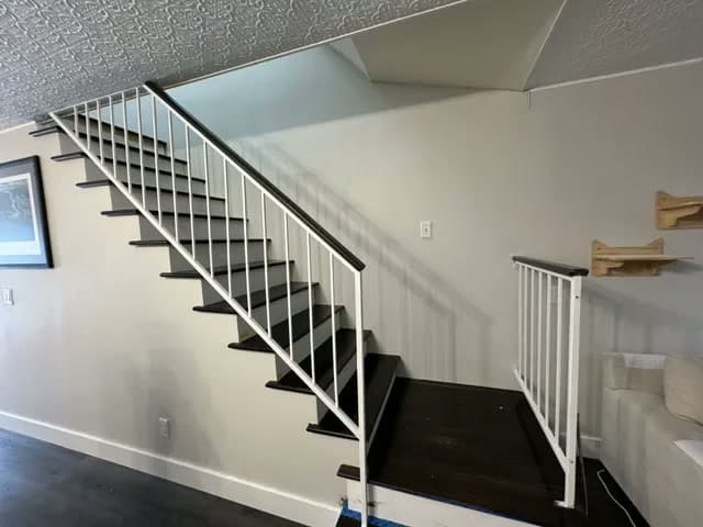 Stairwell wall repair — after