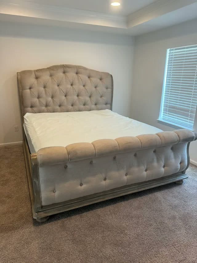 Upholstered bed frame — after