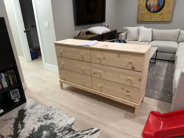 Wooden dresser — after