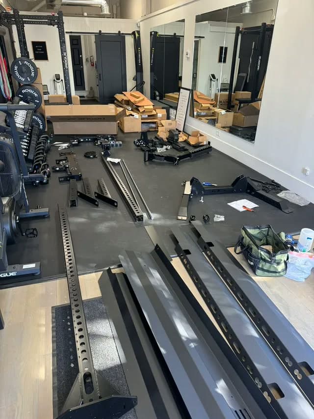 Home gym cable machine — before